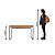Mesa Escrivaninha para Escritório Home Office 120cm Amêndoa e Preto - Imagem 8