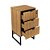 Gaveteiro para Escritório Home Office 3 Gavetas com Chave Amêndoa e Preto - Imagem 3