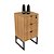 Gaveteiro para Escritório Home Office 3 Gavetas com Chave Amêndoa e Preto - Imagem 4
