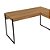 Mesa Escrivaninha em L para Escritório 136cm com Gaveta Amêndoa e Preto - Imagem 4