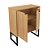 Balcão Escritório Home Office 60cm 2 Portas com Chave Amêndoa e Preto - Imagem 3
