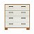 Cômoda Moderna 90cm 4 Gavetas Freijó e Off White em 100% MDF - Imagem 3