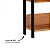 Estante Estilo Industrial 73cm 2 Gavetas em MDF Freijó e Preto Fosco - Imagem 4