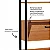 Estante Livreiro Industrial 73cm 5 Prateleiras 1 Porta MDF Freijó/Preto - Imagem 5