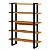 Estante Estilo Industrial 135cm 5 Prateleiras em MDF Freijó e Preto Fosco - Imagem 2