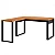 Mesa para Escritório em L Industrial 135cm em MDF Freijó e Preto - Imagem 2