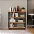 Estante Livreiro Industrial 90cm 4 Prateleiras em MDF Freijó e Preto Fosco - Imagem 1