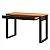 Mesa para Escritório Industrial 118cm com Gaveta Freijó e Preto - Imagem 4