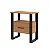 Mesa de Cabeceira Industrial 60cm com Gaveta e Nicho MDF Freijó e Preto - Imagem 2