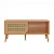 Rack para TV até 55" Polegadas 135cm MDF Porta Palha Natural Freijó - Imagem 3