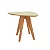 Mesa de Canto Minimalista 65cm em MDF Off White e Freijó - Imagem 2