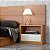Mesa de Cabeceira Moderna 67cm com Gaveta e Nicho MDF Freijó Off White - Imagem 1