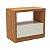 Mesa de Cabeceira Moderna 67cm com Gaveta e Nicho MDF Freijó Off White - Imagem 2