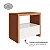 Mesa de Cabeceira Moderna 67cm com Gaveta e Nicho MDF Freijó Off White - Imagem 5