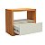 Mesa de Cabeceira Moderna 67cm com Gaveta e Nicho MDF Freijó Off White - Imagem 3