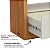 Mesa de Cabeceira Moderna 67cm com Gaveta e Nicho MDF Freijó Off White - Imagem 4