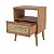 Mesa de Cabeceira Retrô 50cm com Gaveta em MDF Tela Natural Freijó - Imagem 3