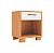 Mesa de Cabeceira 45cm em MDF com Gaveta e Nicho Freijó e Off White - Imagem 2