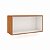 Nicho Retangular de Parede Moderno 33cm em MDF Freijó e Off White - Imagem 6