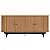 Aparador Buffet Curvo 130cm 2 Portas em MDF Freijó e Preto Fosco - Imagem 10