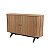 Aparador Buffet Curvo 130cm 2 Portas em MDF Freijó e Preto Fosco - Imagem 2