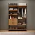Guarda-Roupa Closet Industrial Modulado em MDF Freijó e Preto Fosco - Imagem 4