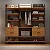 Guarda-Roupa Closet Industrial Modulado em MDF Freijó e Preto Fosco - Imagem 1