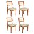 Conjunto 4 Cadeiras Sala de Jantar 100% MDF com Tela Freijó - Imagem 5