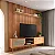 Rack Painel para TV até 75" Polegadas Retrô Porta Palha Natural com LED - Imagem 10