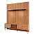 Rack Painel para TV até 75" Polegadas Retrô Porta Palha Natural com LED - Imagem 2