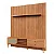 Rack Painel para TV até 75" Polegadas Retrô Porta Palha Natural com LED - Imagem 8