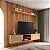Rack Painel para TV até 75" Polegadas Retrô Porta Palha Natural com LED - Imagem 7