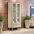 Cristaleira Retrô 83cm MDF Pés Madeira com Palha Natural Louro e Luna - Imagem 1