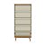 Cristaleira Retrô 83cm MDF Pés Madeira com Palha Natural Louro e Luna - Imagem 3