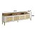 Rack para Sala 220cm 4 Portas Palha Natural em MDF e Pés em Metal - Imagem 6
