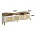 Rack para Sala 220cm 4 Portas Palha Natural em MDF e Pés em Metal - Imagem 2