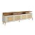 Rack para Sala 220cm 4 Portas Palha Natural em MDF e Pés em Metal - Imagem 2