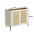Aparador Buffet para Sala 99cm em MDF e Pés Metal com Palha Natural - Imagem 2
