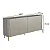 Aparador Buffet para Sala 180cm em MDF e Pés Metal com Porta Lisa - Imagem 20