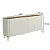 Aparador Buffet para Sala 180cm em MDF e Pés Metal com Porta Lisa - Imagem 2
