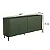 Aparador Buffet para Sala 180cm em MDF e Pés Metal com Porta Lisa - Imagem 7