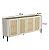 Aparador Buffet para Sala 180cm MDF e Pés em Metal com Palha Natural - Imagem 4