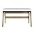 Mesa Escrivaninha Retrô 125cm 2 Gavetas Hanover e Off White - Imagem 4