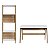 Conjunto Escritório Escrivaninha 2 Gavetas e Estante Hanover/Off White - Imagem 4