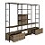 Conjunto 3 Estantes Closet 270cm e Mesa Lateral Vermont e Preto - Imagem 4