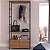 Guarda-Roupa Closet Industrial 90cm 2 Gavetas com Cabideiro Vermont e Preto - Imagem 1