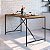 Mesa de Jantar Estilo Industrial 136cm Estrutura Metal Vermont e Preto - Imagem 1