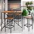 Conjunto Industrial Bancada 110cm e 4 Bancos Vermont e Preto - Imagem 1