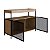 Conjunto Balcão Buffet e Prateleira Suspensa Industrial Vermont Preto - Imagem 5