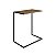 Mesa Lateral Retangular Estilo Industrial 58cm Estrutura em Metal - Imagem 7